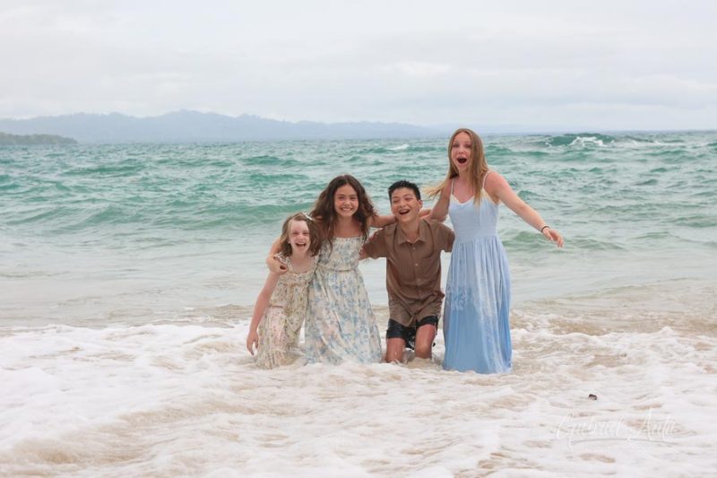 Family Photos at Punta Uva Beach, Puerto Viejo, Costa Rica