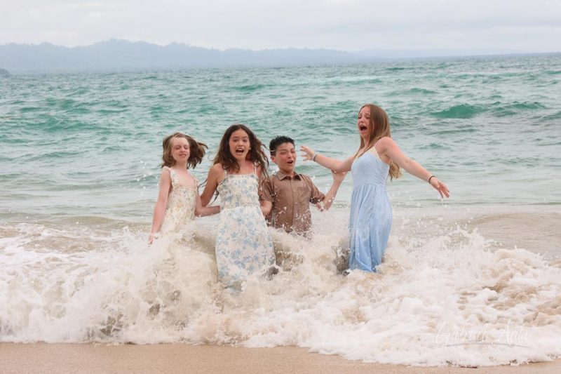 Family Photos at Punta Uva Beach, Puerto Viejo, Costa Rica