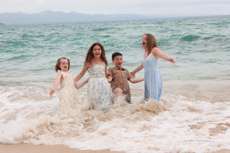 Family Photos at Punta Uva Beach, Puerto Viejo, Costa Rica
