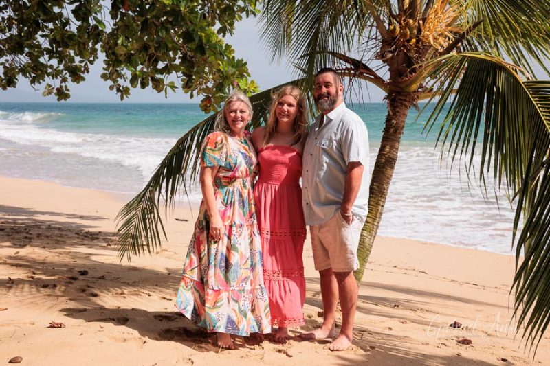 Family beach photoshoot in Punta Uva Puerto Viejo Costa Rica