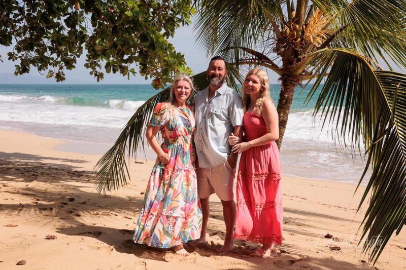 Family beach photoshoot in Punta Uva Puerto Viejo Costa Rica