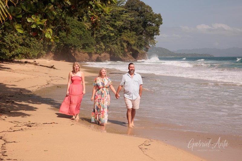 Family beach photoshoot in Punta Uva Puerto Viejo Costa Rica