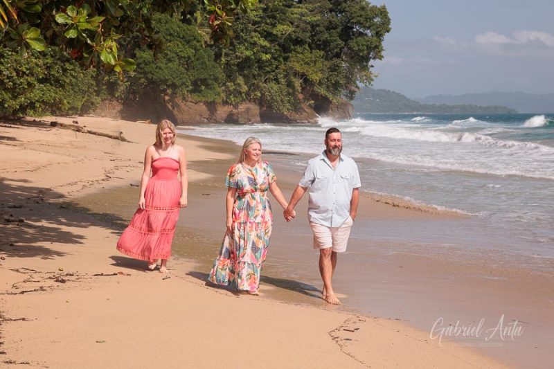 Family beach photoshoot in Punta Uva Puerto Viejo Costa Rica