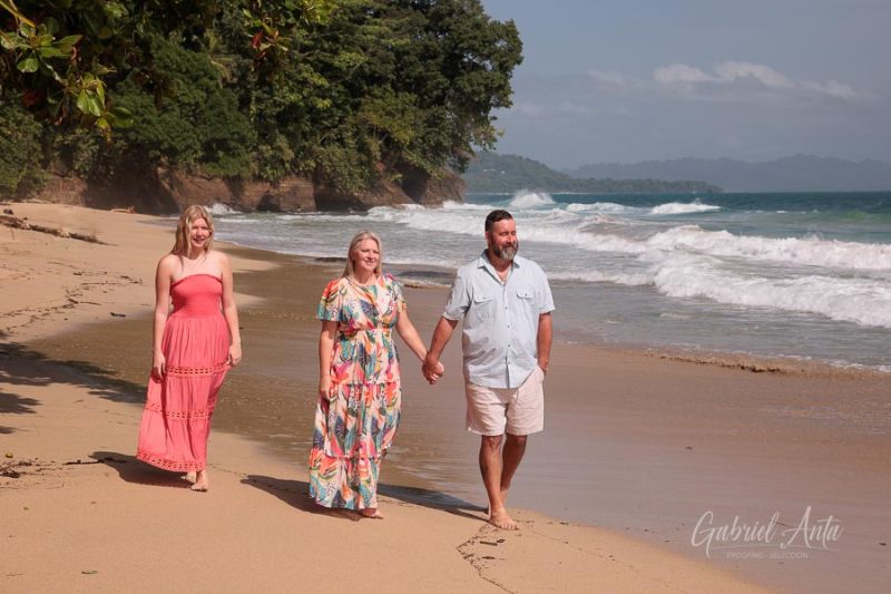 Family beach photoshoot in Punta Uva Puerto Viejo Costa Rica