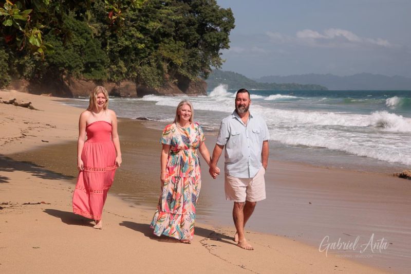 Family beach photoshoot in Punta Uva Puerto Viejo Costa Rica
