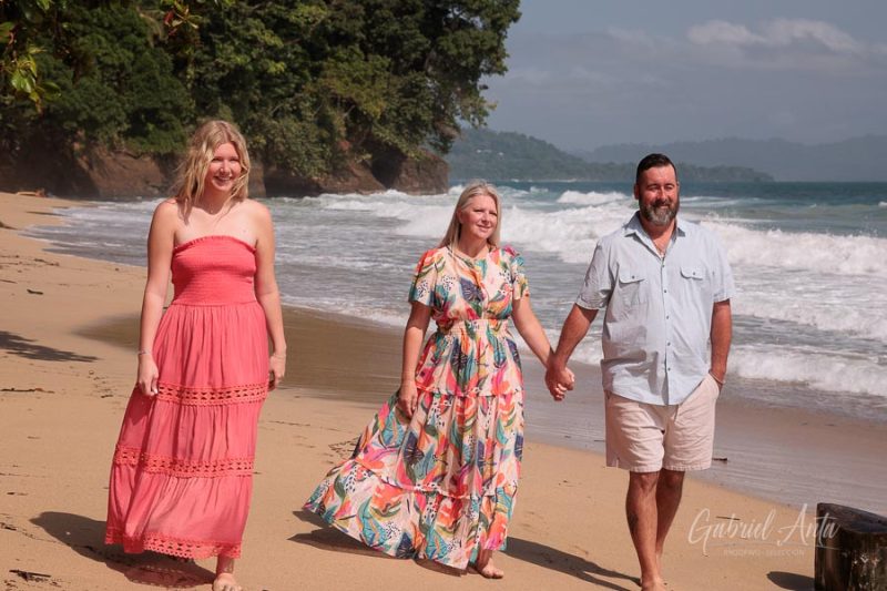 Family beach photoshoot in Punta Uva Puerto Viejo Costa Rica