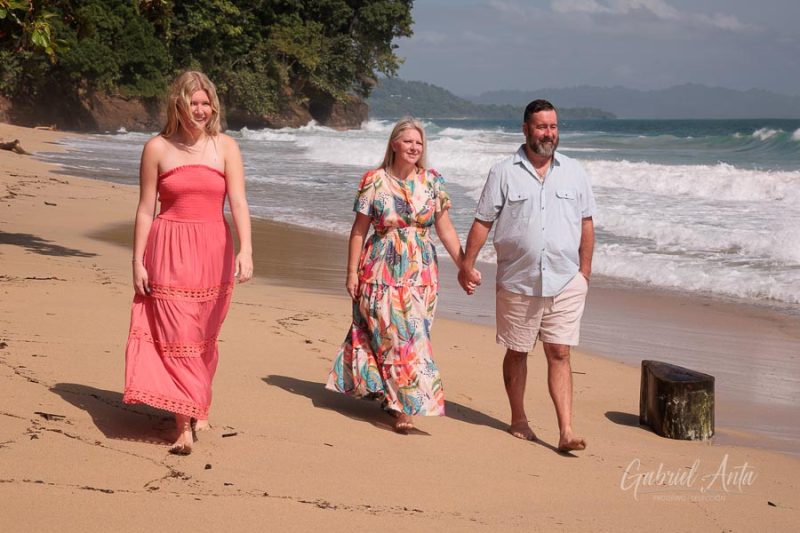 Family beach photoshoot in Punta Uva Puerto Viejo Costa Rica
