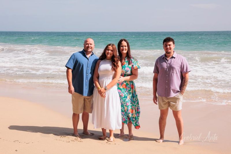 Family beach photoshoot in Punta Uva Puerto Viejo Costa Rica