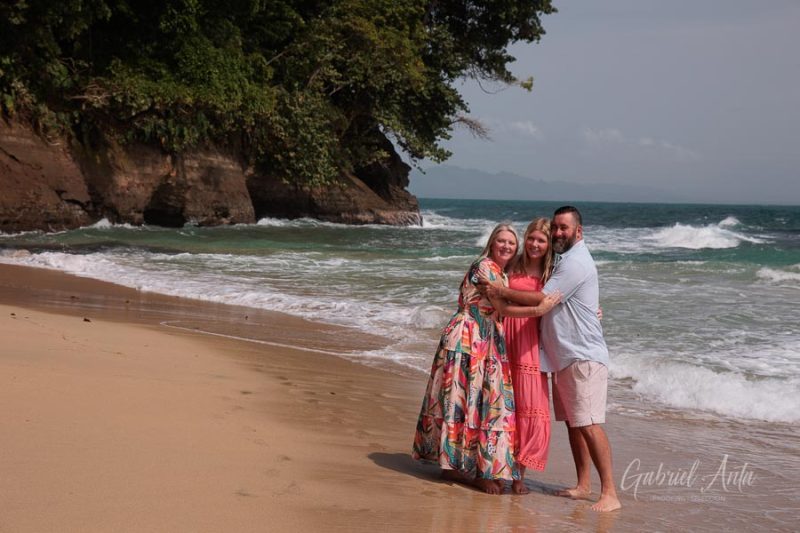 Family beach photoshoot in Punta Uva Puerto Viejo Costa Rica