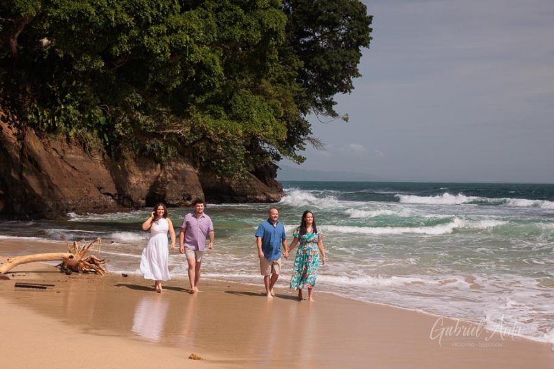 Family beach photoshoot in Punta Uva Puerto Viejo Costa Rica