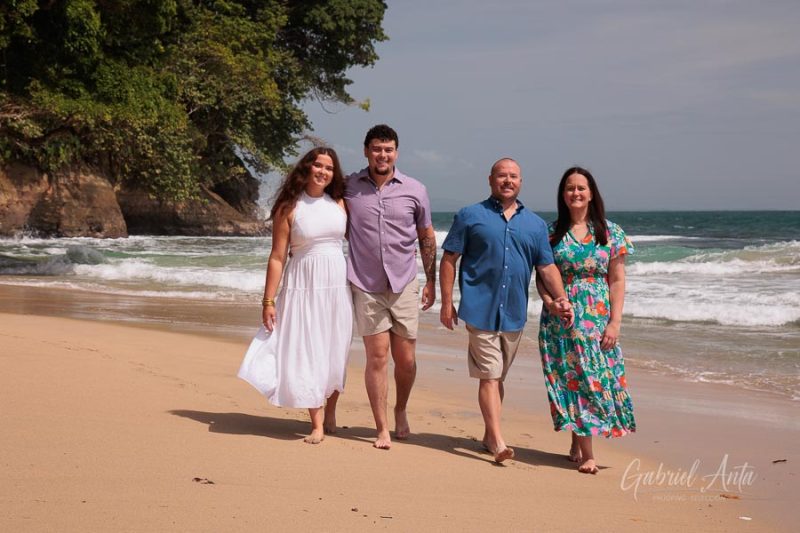 Family beach photoshoot in Punta Uva Puerto Viejo Costa Rica