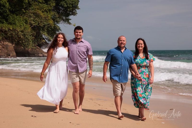 Family beach photoshoot in Punta Uva Puerto Viejo Costa Rica