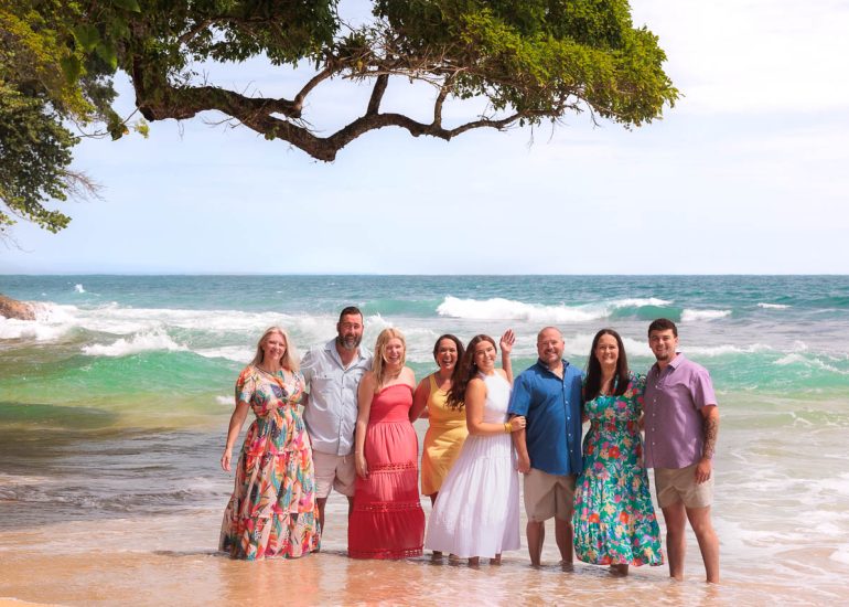 Family beach photoshoot in Punta Uva Puerto Viejo Costa Rica
